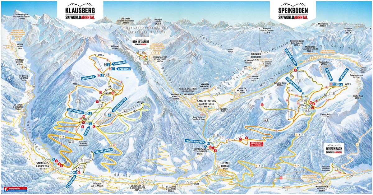 Skiworld in Ahrntal Valley and Sand in Taufers/Campo Tures, Italy